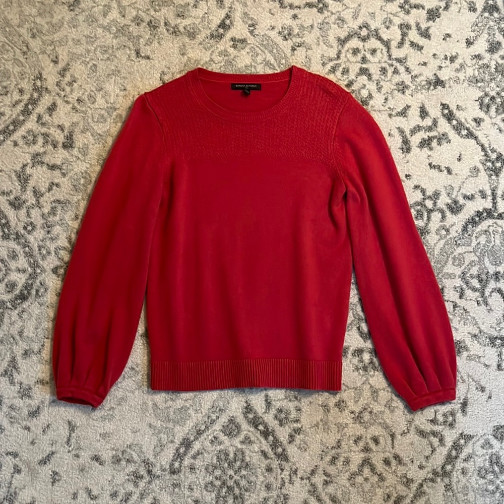 Banana Republic Rose/Pink Balloon Sleeve Sweater- Size S!